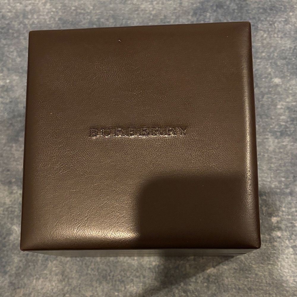 Authentic Burberry Watch Box - brown leather